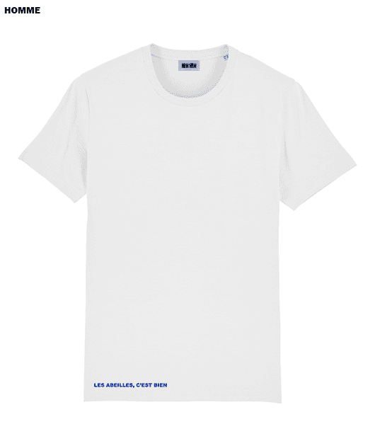 Tshirt coton bio Homme Blanc Les Abeilles c'est  bien