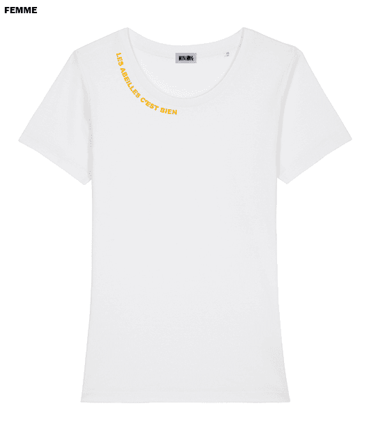 Tshirt coton bio Femme Blanc Les Abeilles c'est bien