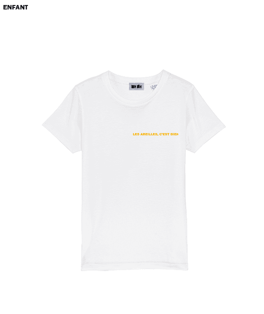 Tshirt coton bio Enfant Blanc Les Abeilles c'est bien