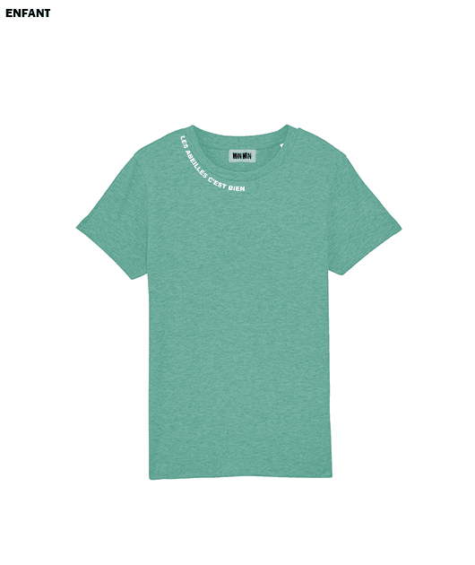 Tshirt coton bio Enfant Vert Les Abeilles c'est bien