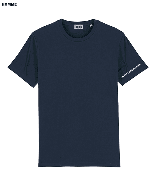 Tshirt coton bio Homme Marine On dit Chocolatine