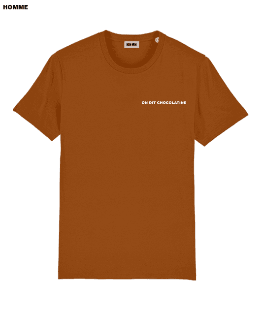 Tshirt coton bio Homme Cuir On dit Chocolatine