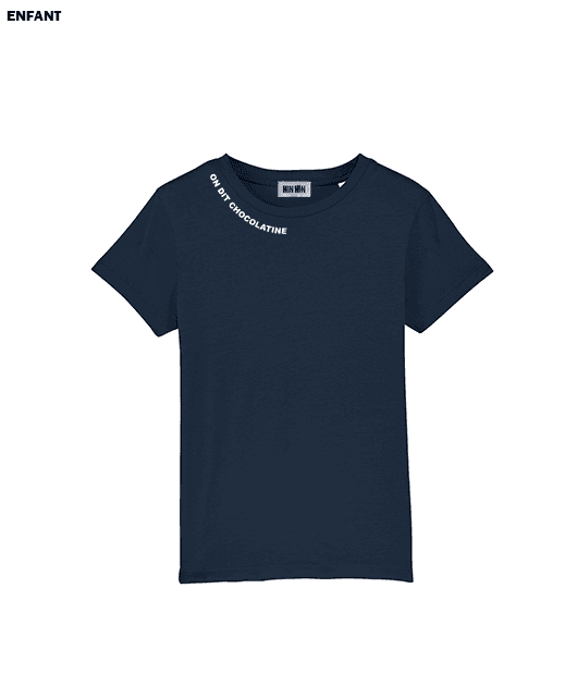 Tshirt coton bio Enfant Marine On dit Chocolatine