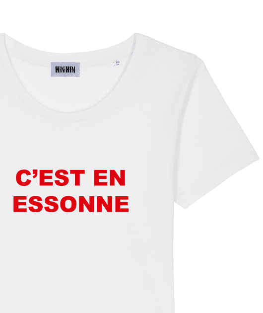 Tshirt coton bio Femme Blanc C'est en Essonne
