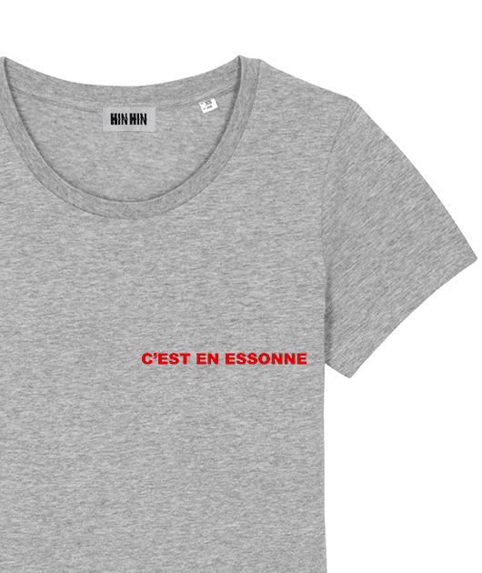 Tshirt coton bio Femme Gris C'est en Essonne
