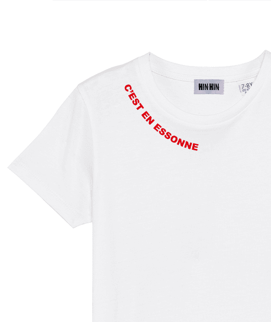 Tshirt coton bio Enfant Blanc C'est en Essonne