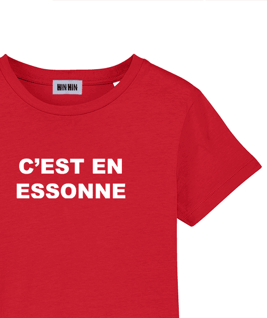 Tshirt coton bio Enfant Rouge C'est en Essonne