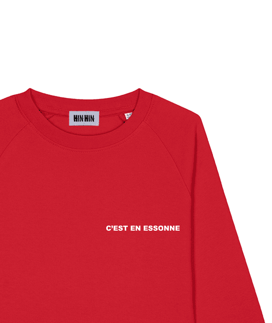 Pull coton bio Enfant Rouge C'est en Essonne